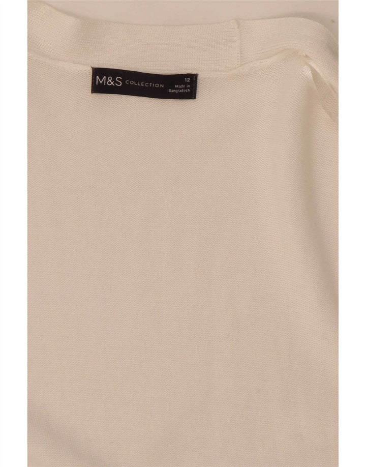 Marks & Spencer - Cárdigan abierto para mujer, talla 40, talla mediana, color blanco