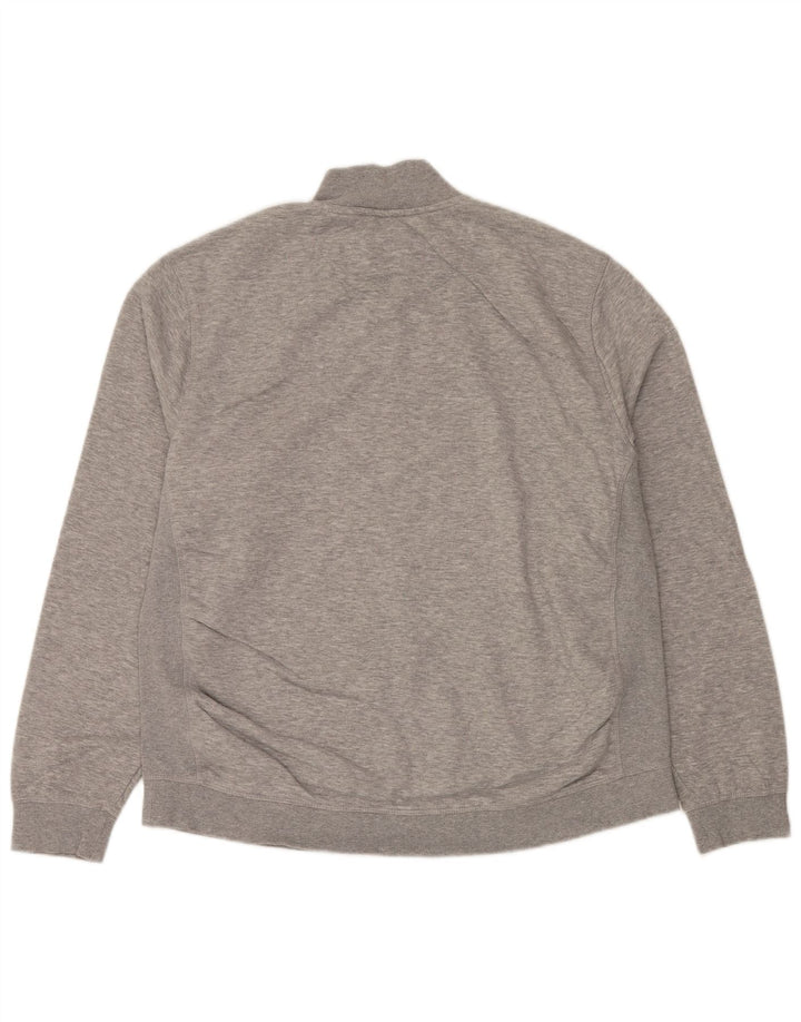Penguin - Sudadera con cuello y cremallera para hombre, talla XL, algodón gris