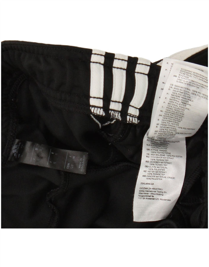 Adidas Mujer Chándal Pantalones Joggers UK 10 Pequeño Negro Poliéster