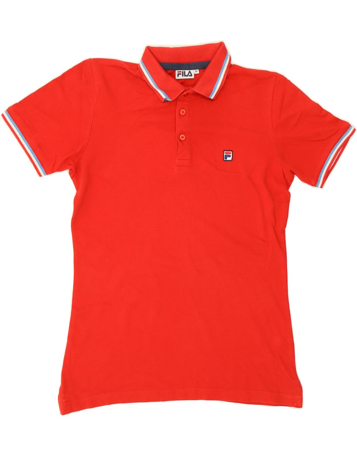 FILA Mens Polo Shirt Medium Red Cotton Vintage Fila and Second-Hand Fila from Messina Hembry 