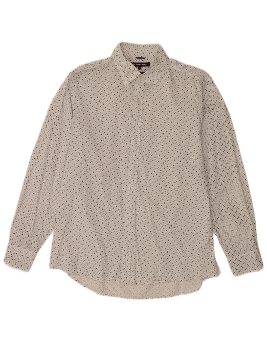 Michael Kors Camisa con estampado abstracto para hombre Algodón blanco grande