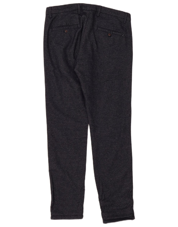 John Barritt Pantalones chinos delgados para hombre IT 50 Large W36 L32 Azul marino moteado