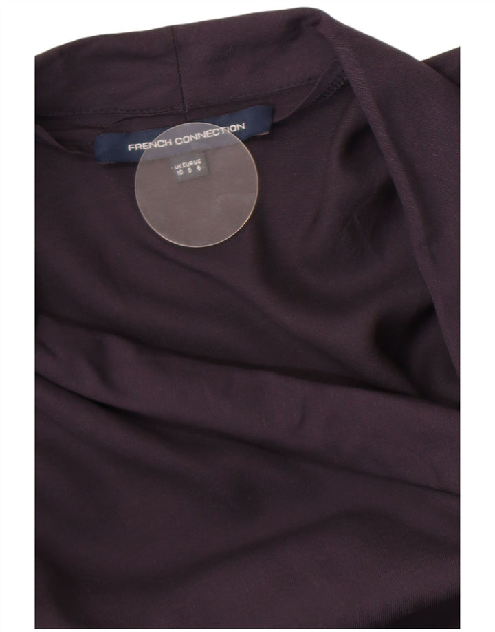 Vestido cruzado para mujer de French Connection UK 40 Small Púrpura