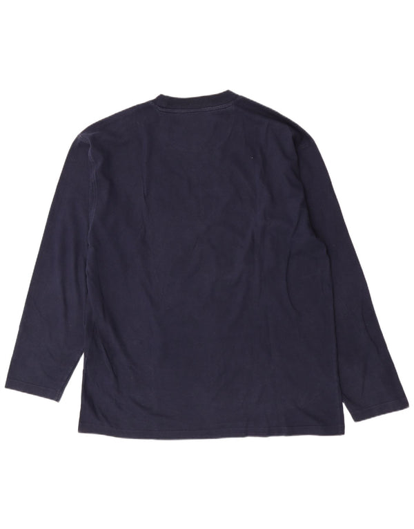 Champion Camiseta de manga larga para hombre 2XL Algodón azul marino