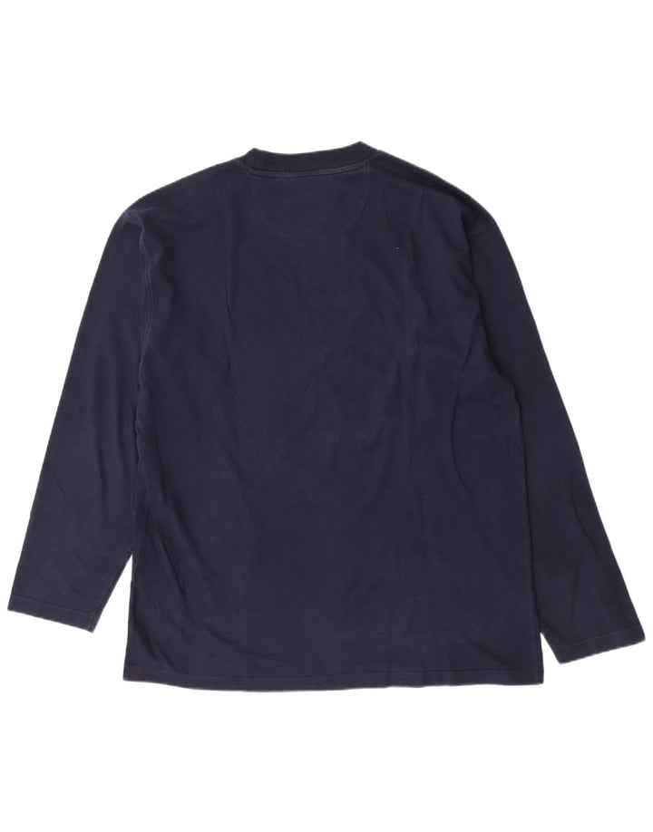 Champion Camiseta de manga larga para hombre 2XL Algodón azul marino