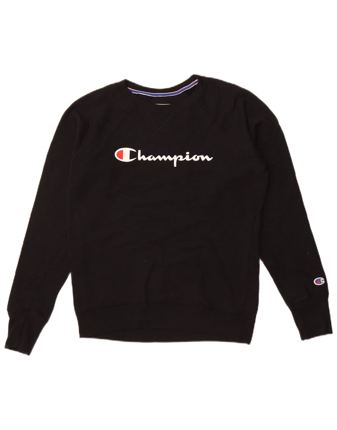 CHAMPION Sudadera gráfica para hombre Jersey mediano Poliéster negro
