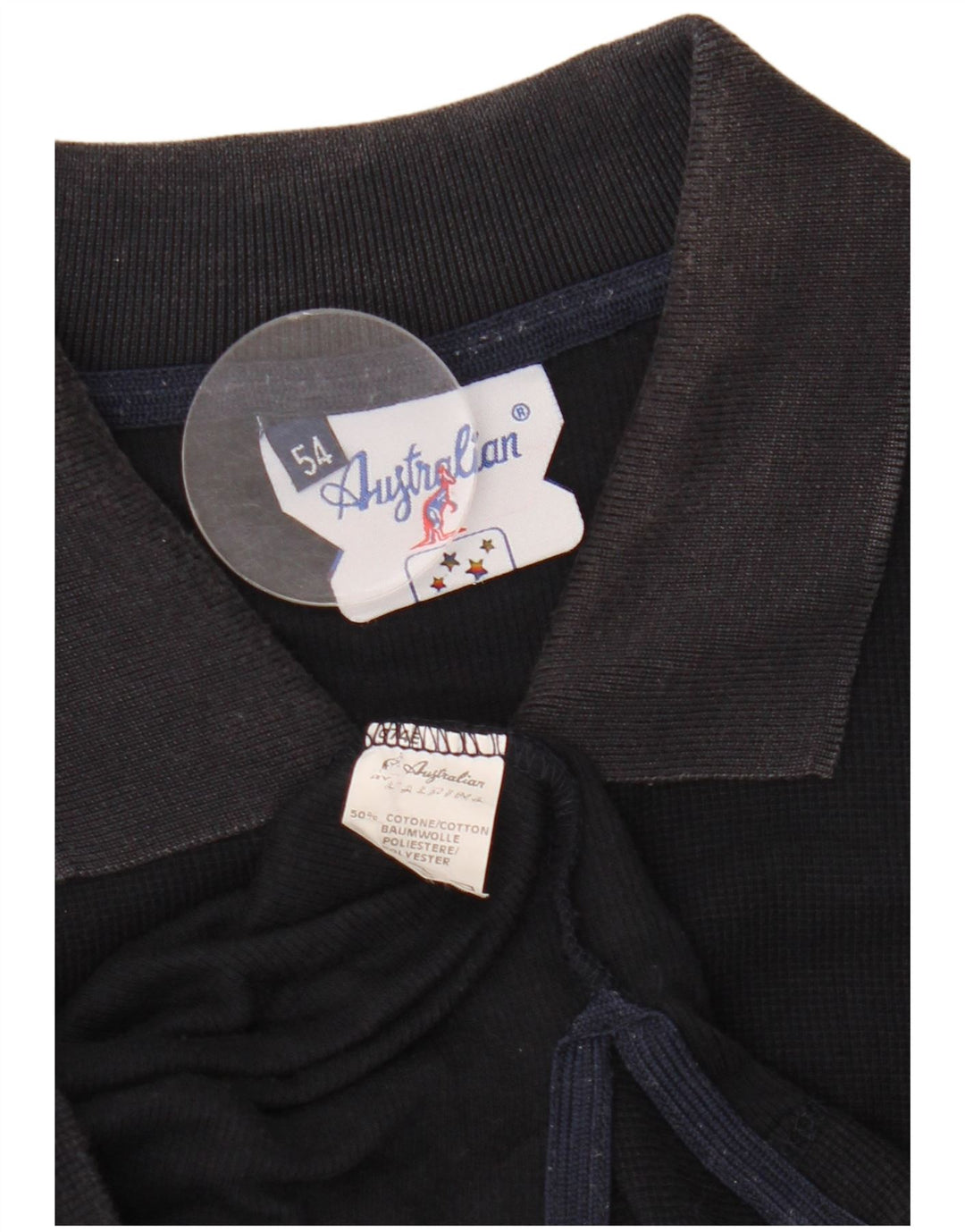 AUSTRALIAN L'ALPINA Camisa Manga Corta Hombre IT 54 XL Azul Marino Algodón