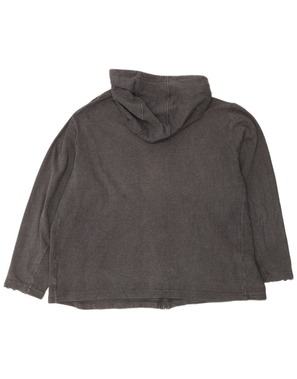 Adidas - Sudadera con capucha y cremallera para hombre, talla 2XL, algodón gris
