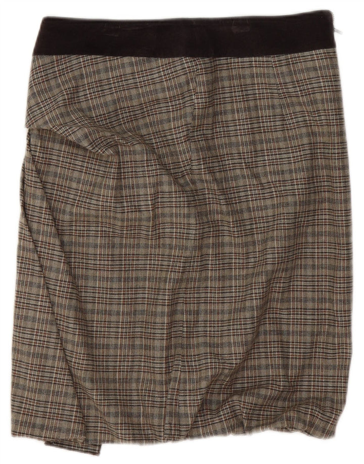 Max & Co. Minifalda para mujer UK 8 Small W28 Marrón a cuadros