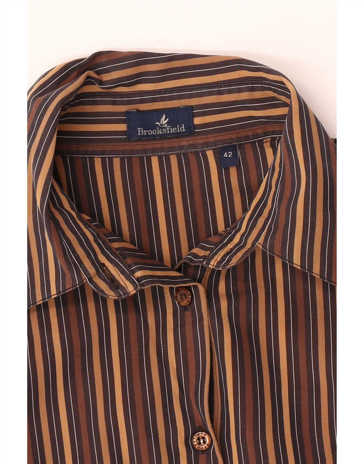 Camisa Brooksfield Mujer IT 42 Marrón Medio Rayas