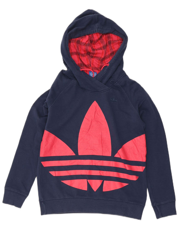 Adidas Mens Graphic Sudadera con capucha Jumper UK 10 Pequeño Azul Marino Algodón