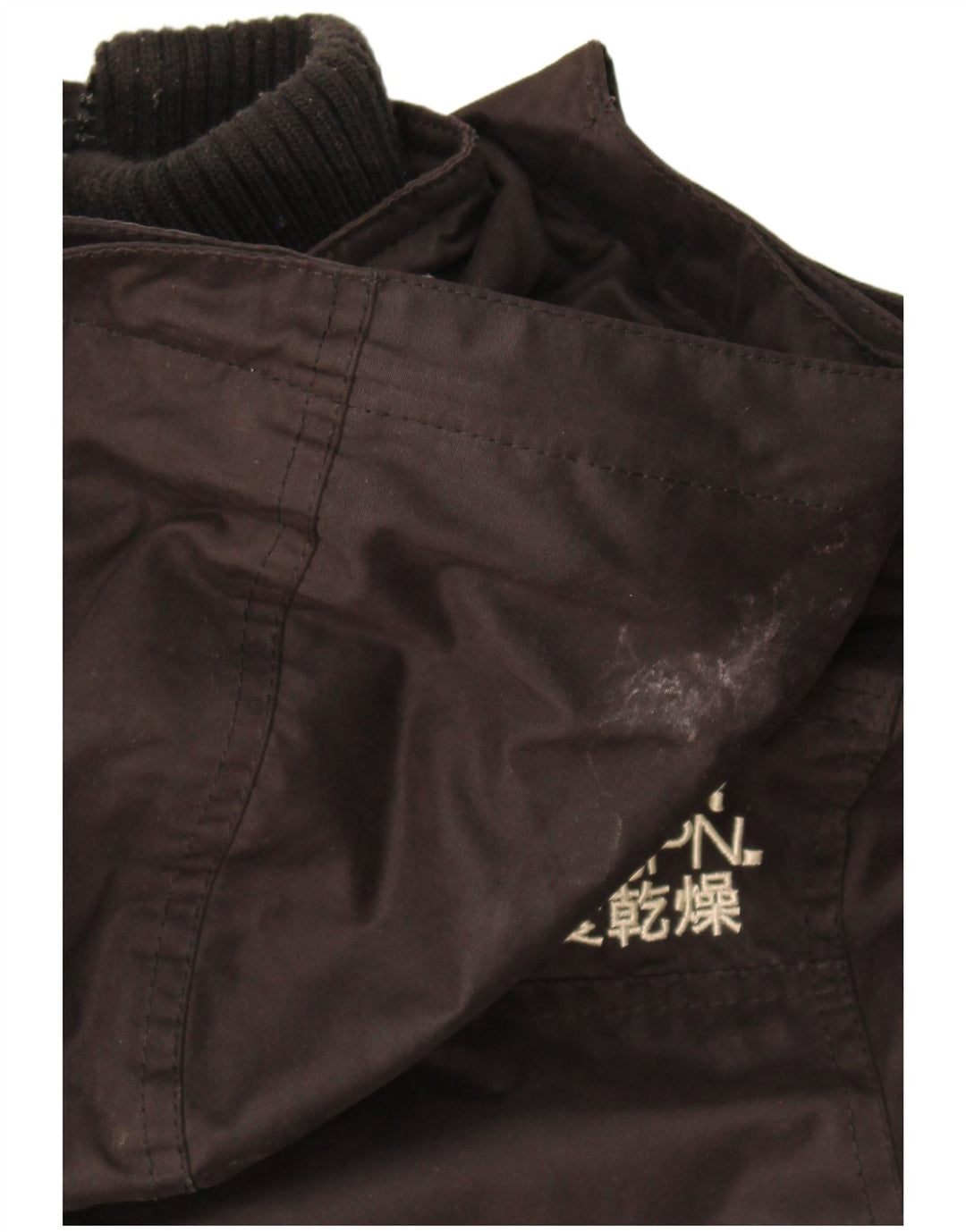Superdry Parka con capucha Windparka para mujer, talla 44, poliéster negro mediano