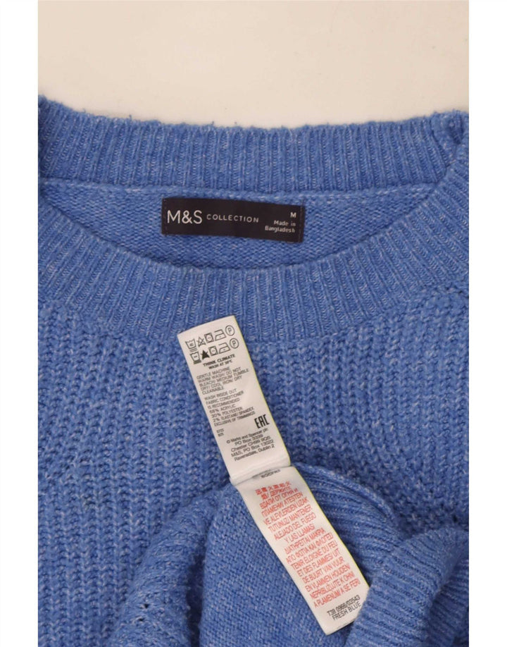 Marks & Spencer Jersey extragrande con cuello redondo para mujer UK 44 Azul medio
