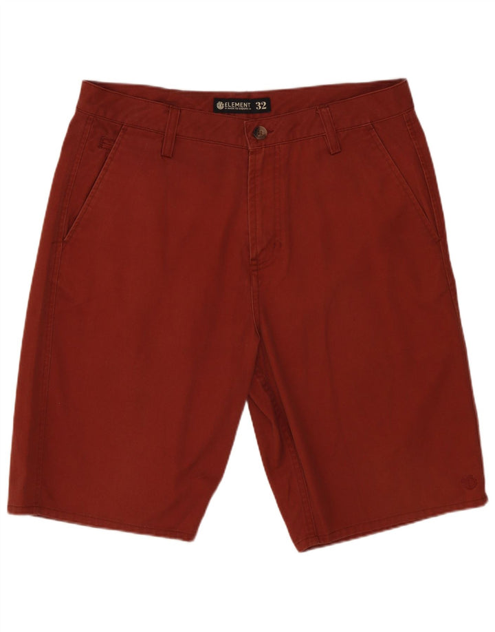 Pantalones cortos chinos Element para hombre W32 Poliéster marrón medio