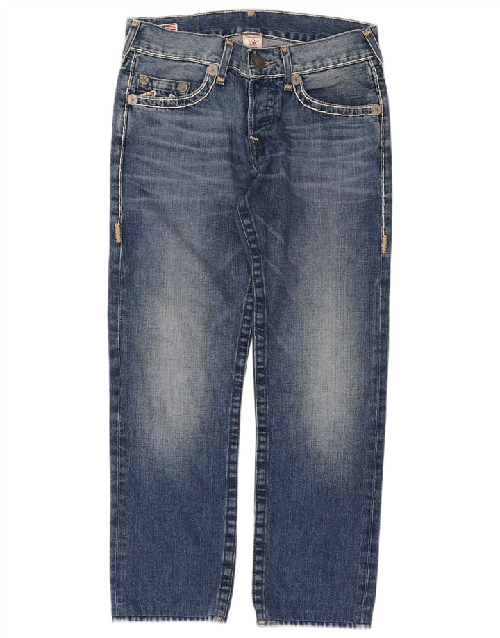 Vaqueros rectos para mujer True Religion W31 L28 Algodón azul