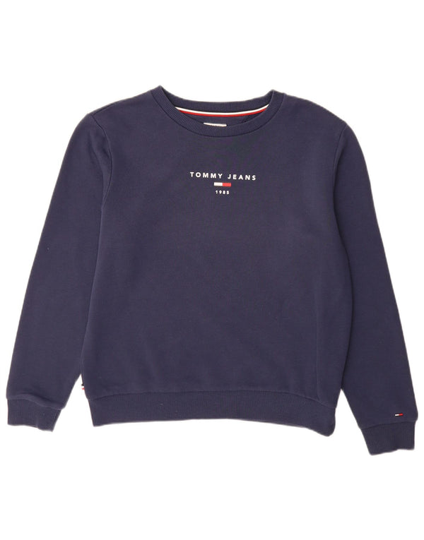 Tommy Hilfiger Sudadera gráfica para mujer Jumper UK 46 Grande Azul marino