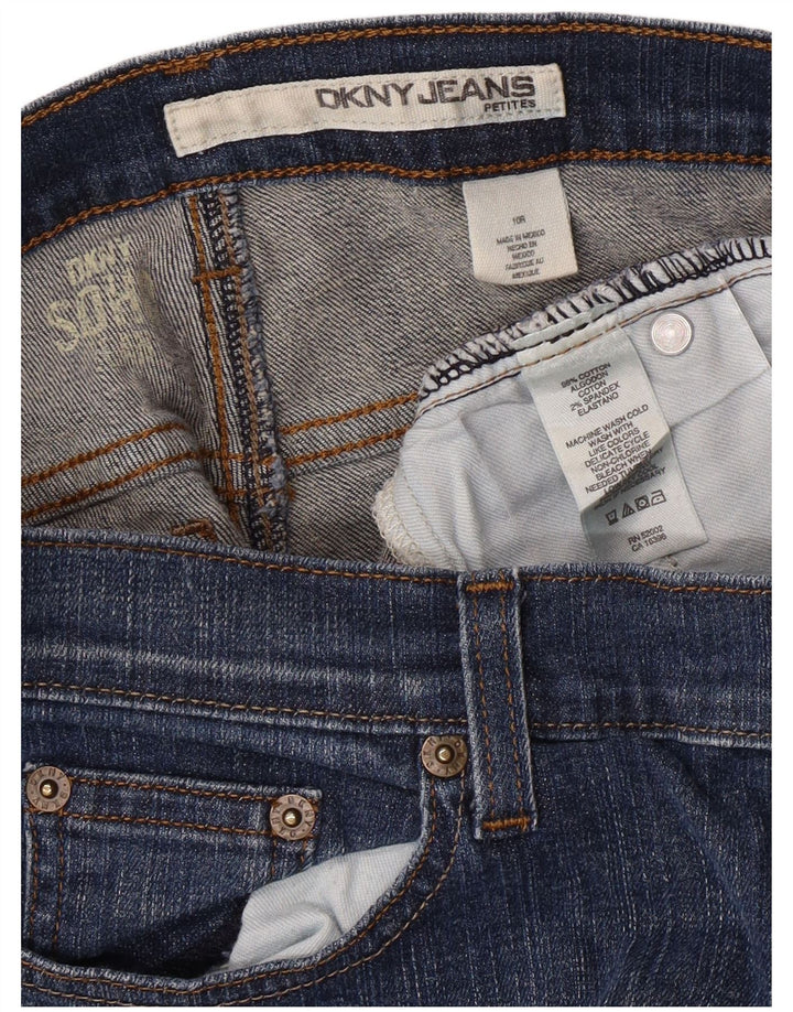 DKNY Jeans Petites Bootcut para Mujer US 10 Grande W30 L26 Algodón Azul