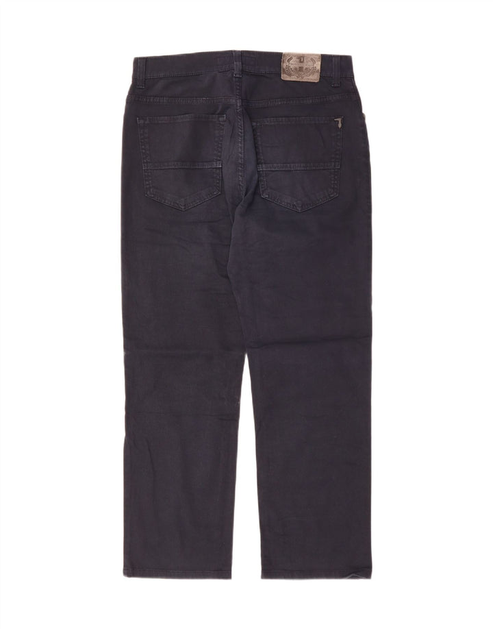 Pantalón Casual Hombre Trussardi Recto W33 L27 Poliéster Azul Marino