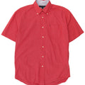 TOMMY HILFIGER Mens Short Sleeve Shirt Small Red Check Cotton