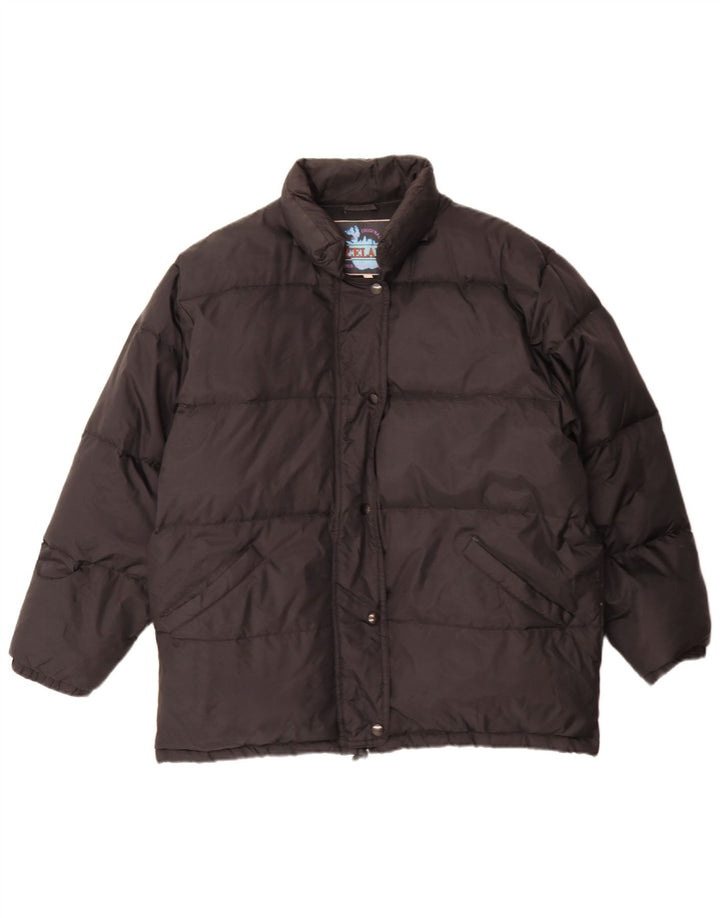 Chaqueta acolchada de gran tamaño para mujer de Islandia, Reino Unido 46, nailon negro grande
