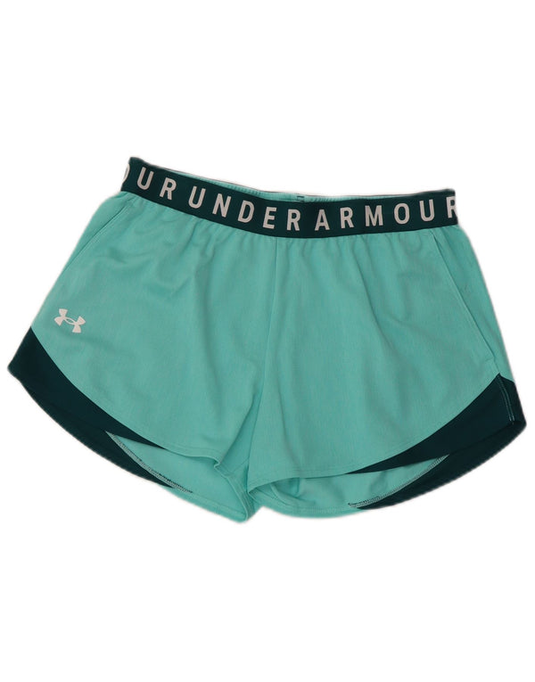 Under Armour Pantalones cortos deportivos gráficos para mujer UK 40 Medium Turquesa Colorblock