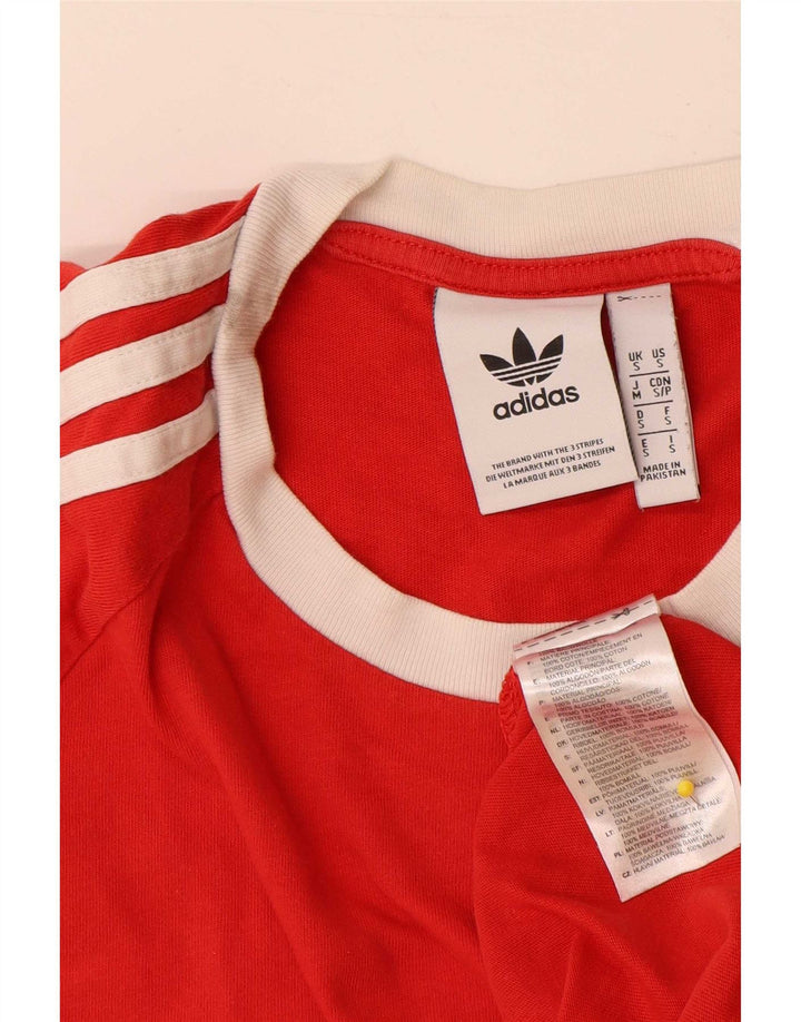 Adidas Hombre Camiseta Top Small Rojo Algodón