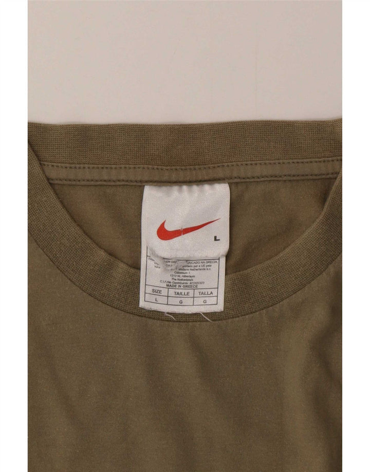 Nike Camiseta gráfica para hombre Top grande de algodón caqui