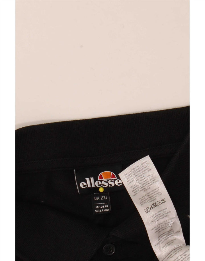 Polo Ellesse Hombre 2XL Algodón Negro