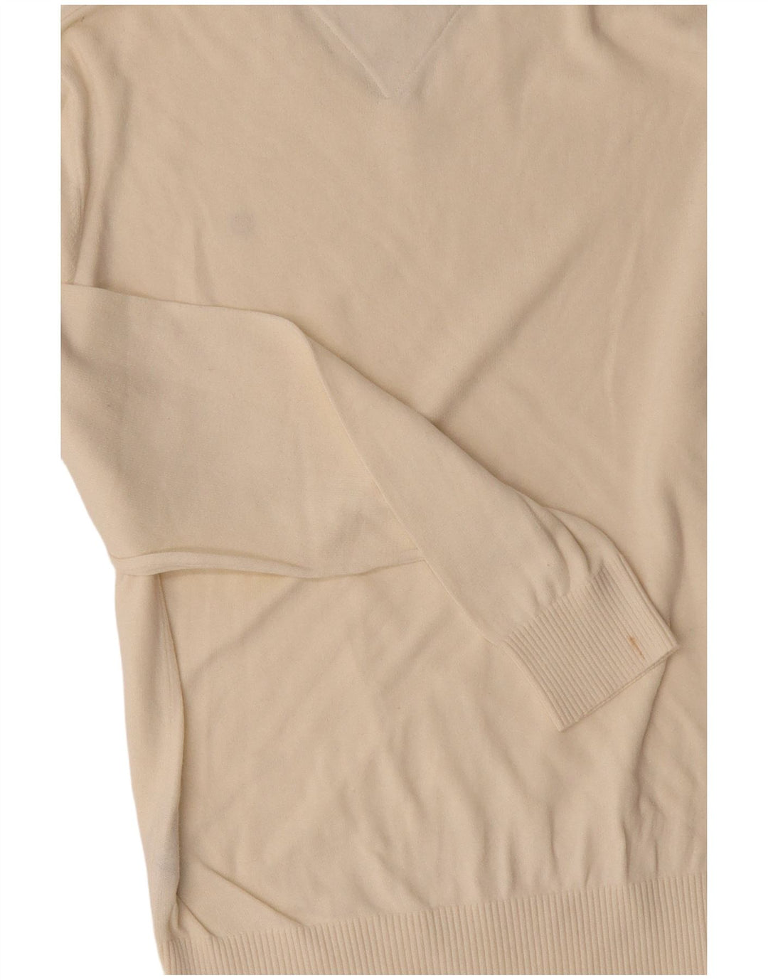 TOMMY HILFIGER Jersey con cuello en V para hombre Medium Off White Cotton