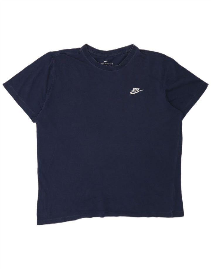 Camiseta Nike Hombre Top Grande Azul Marino Algodón