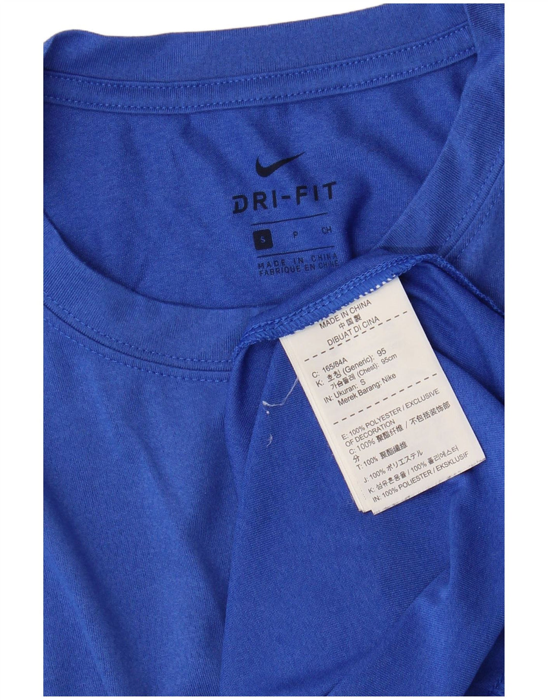 Nike - Camiseta Dri Fit para hombre, talla pequeña, poliéster azul