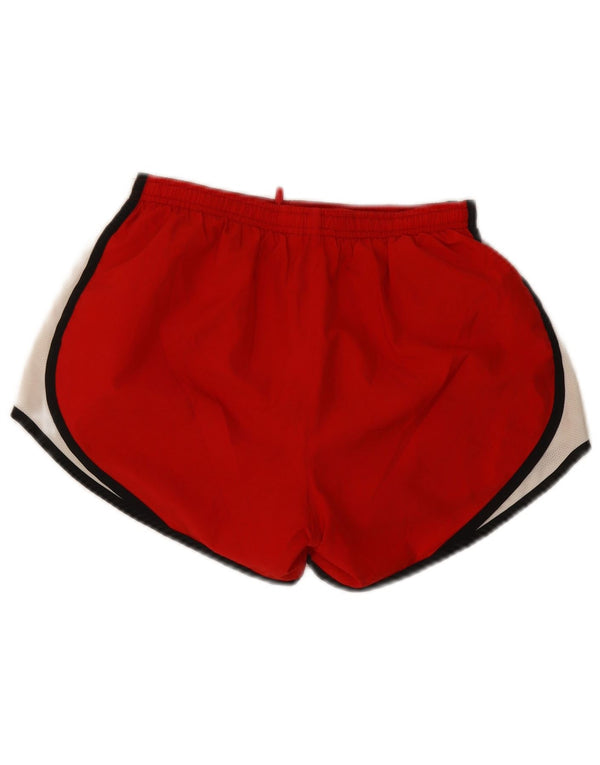 Nike Dri Fit Regular - Pantalones cortos deportivos para mujer, talla pequeña, color rojo