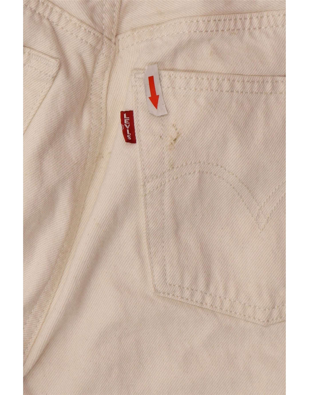 Levi's Vaqueros rectos recortados desgastados 501 para hombre W26 L26 Algodón blanco roto