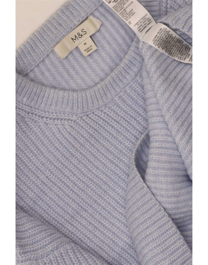 Marks & Spencer Jersey de cuello redondo para mujer UK 44 Poliéster azul medio