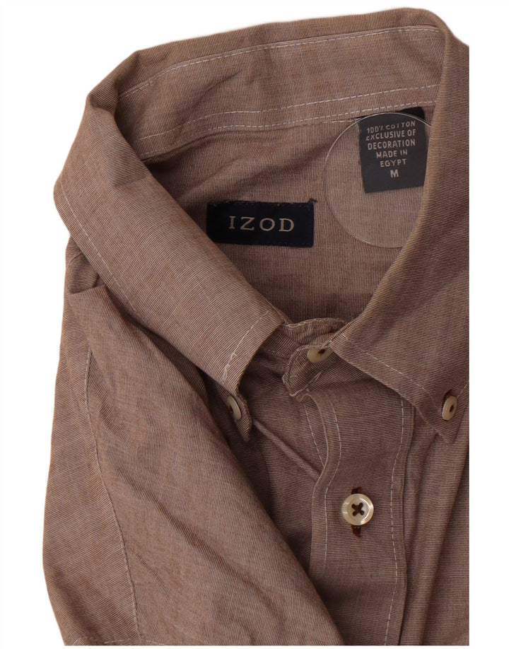 Camisa Izod Hombre Algodón Marrón Medio