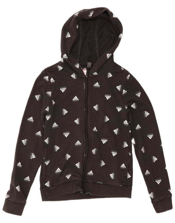 Adidas - Sudadera con capucha para niños, 13-14 años, algodón negro