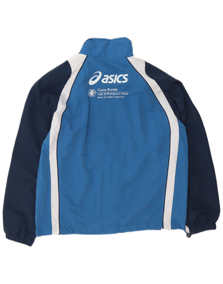 ASICS Mens Graphic Chándal Top Chaqueta Grande Azul Colorblock Poliéster