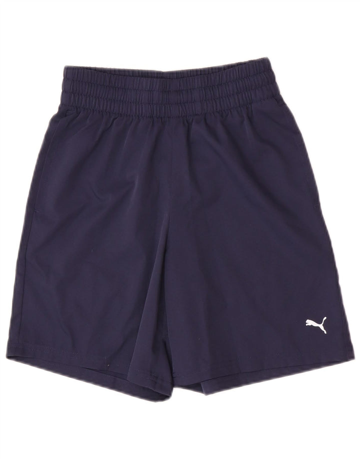Puma Pantalones cortos deportivos para niños 5-6 años XS Azul marino Poliéster