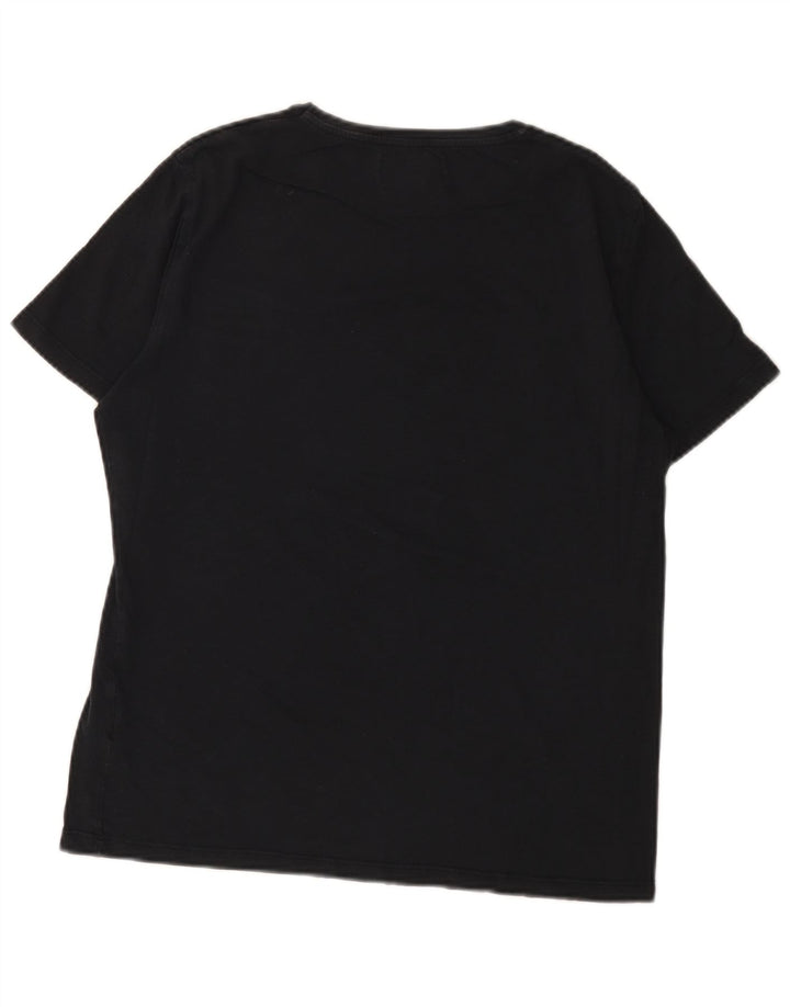 Marlboro Classics Camiseta gráfica para hombre Top Medium Azul marino Algodón