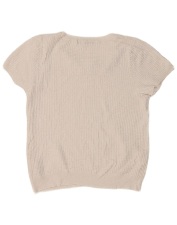 Marks & Spencer Camiseta corta para mujer UK 10 Small White Cotton