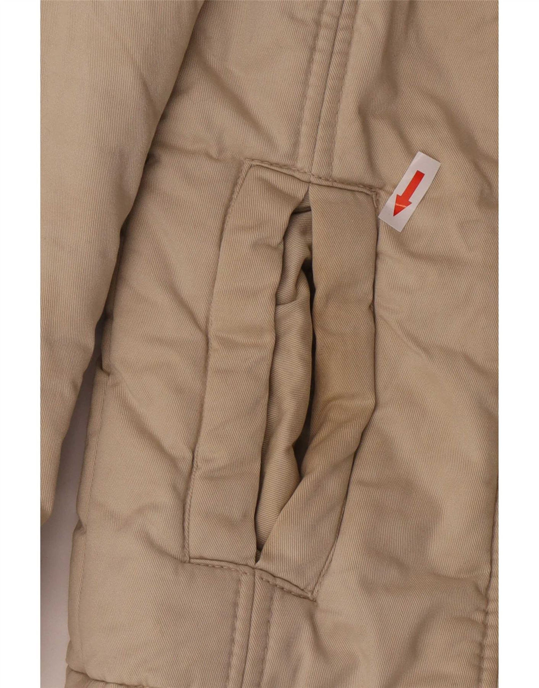 Zara Mujer Chaqueta Acolchada UK 40 Medio Algodón Beige Clásico