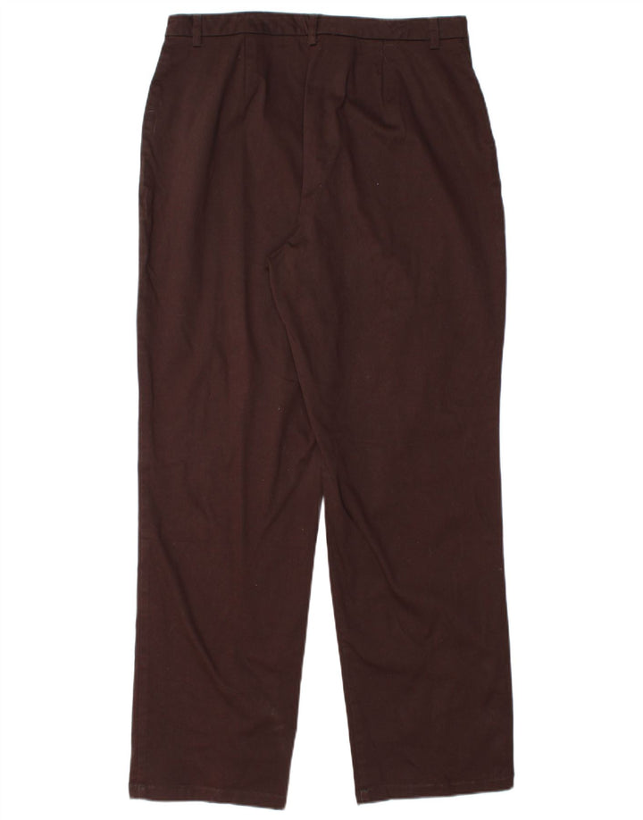 EDDIE BAUER Pantalones chinos rectos para mujer US 12 Large W32 L30 Marrón