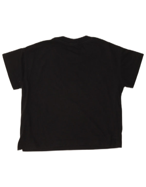 Champion Camiseta Corta con Estampado Extragrande para Mujer UK 6 XS Negro