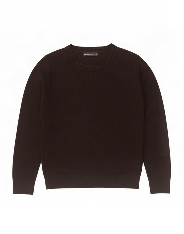 Marks & Spencer - Jersey para mujer con cuello barco, talla 40, acrílico negro mediano