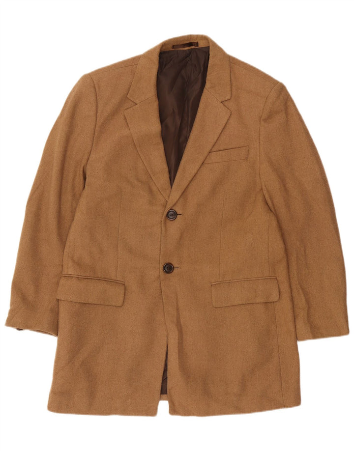 Marks & Spencer Chaqueta tipo blazer de 2 botones para hombre UK 38 Poliéster marrón medio