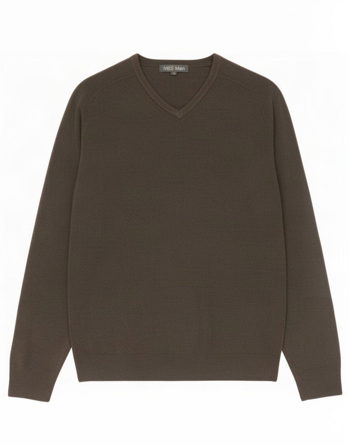 Marks & Spencer Jersey con cuello en V para hombre Acrílico gris medio