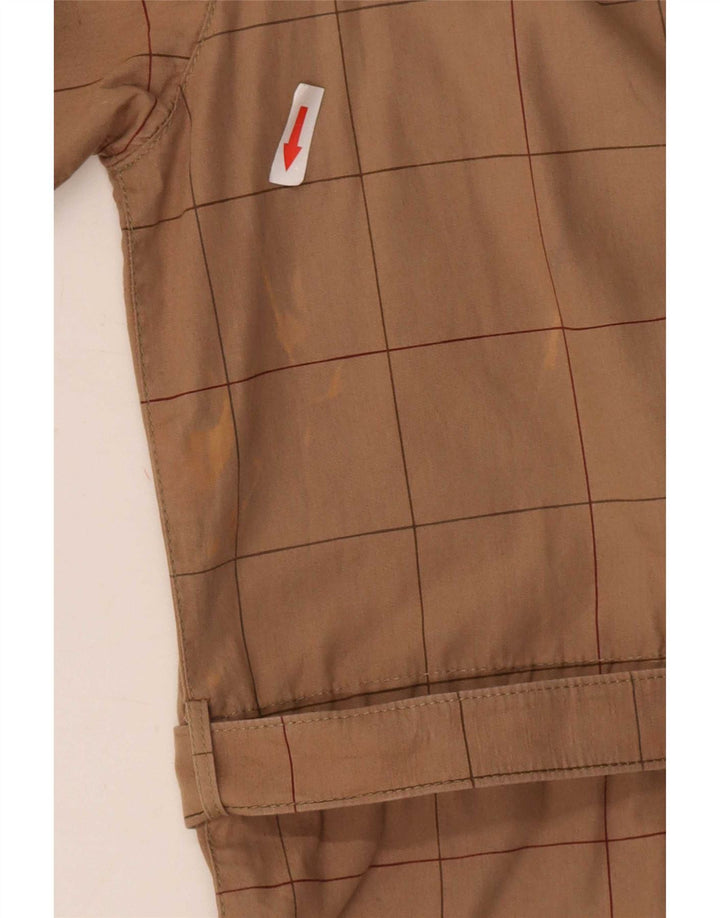 Chaqueta utilitaria para hombre Breco's UK 40 Large Beige Plaid Cotton