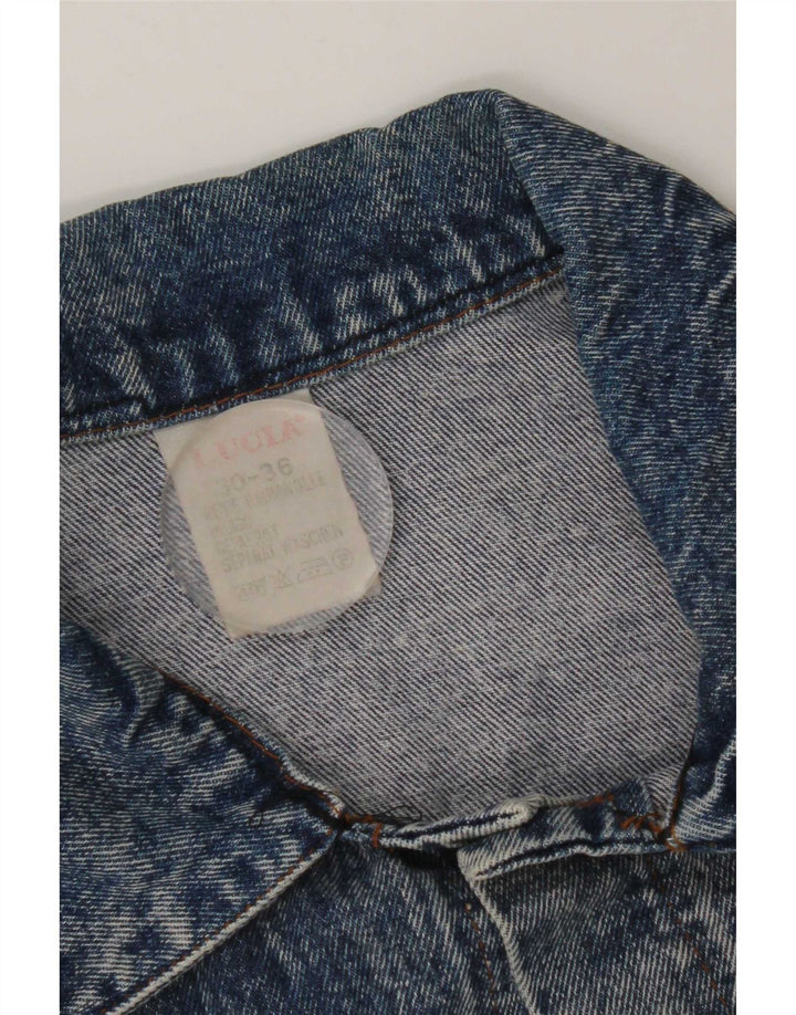 Lucia Chaqueta Vaquera Estampada para Hombre UK 36 Small Azul Algodón