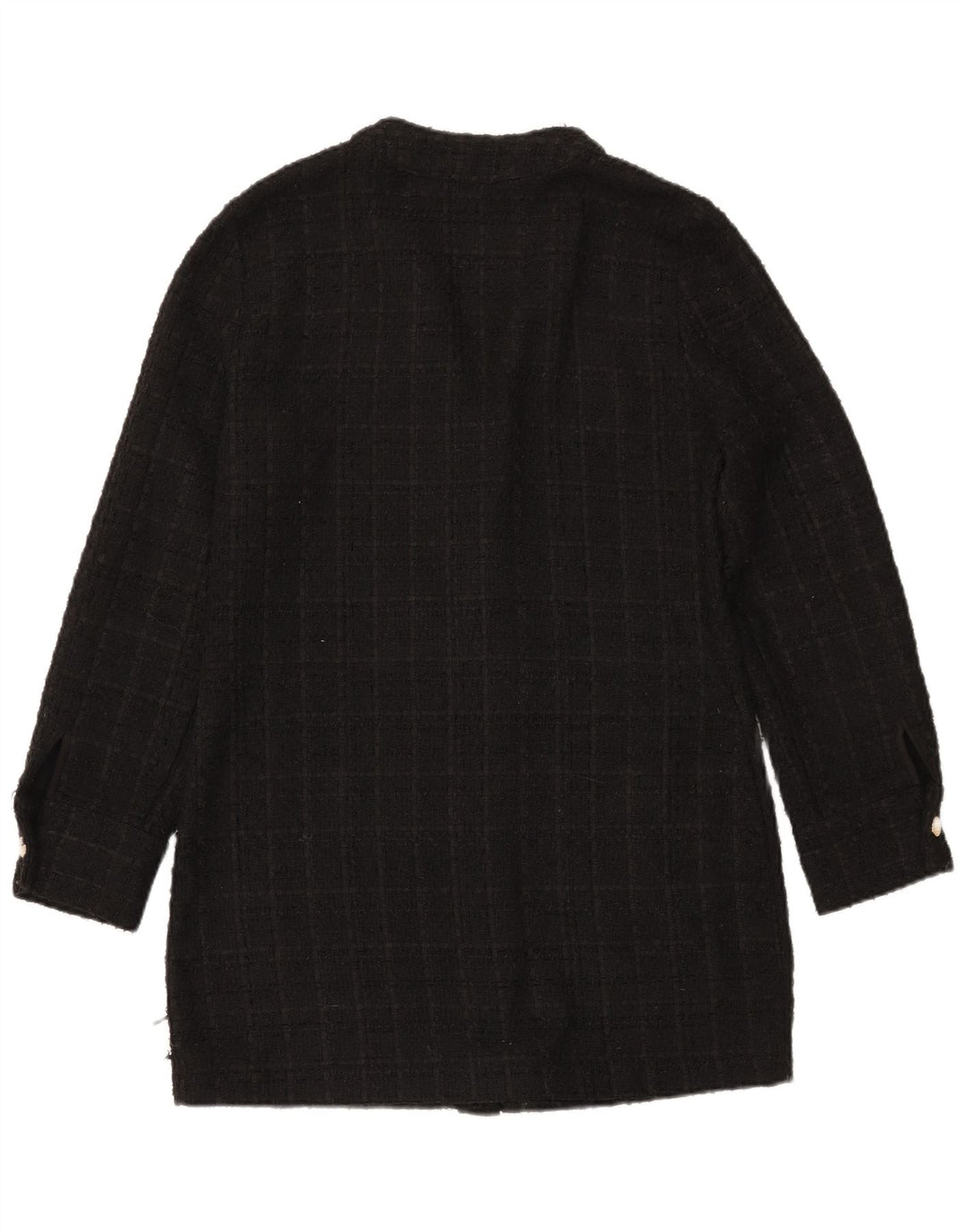 Zara Mujer Suéter Cárdigan Largo UK 44 Mediano Negro