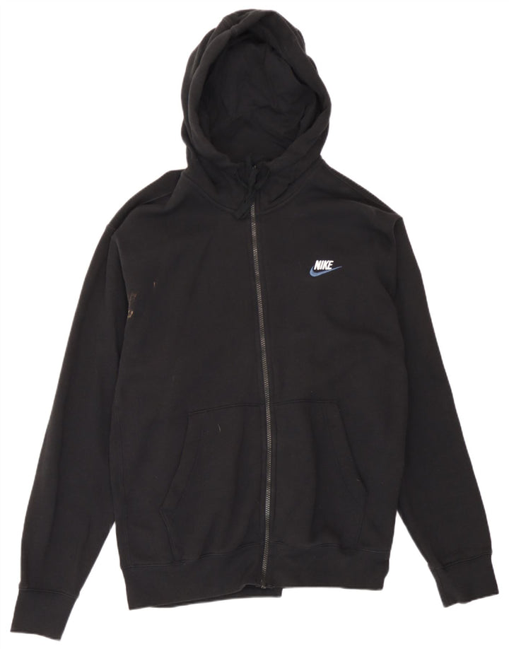 Nike - Sudadera con capucha y cremallera para hombre, tamaño mediano, algodón negro